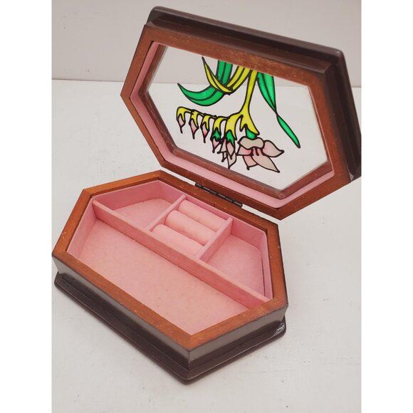 Vintage Gunther Mele 1970's wooden jewelry box. Jewellery . Vintage wooden - Picture 3 of 10